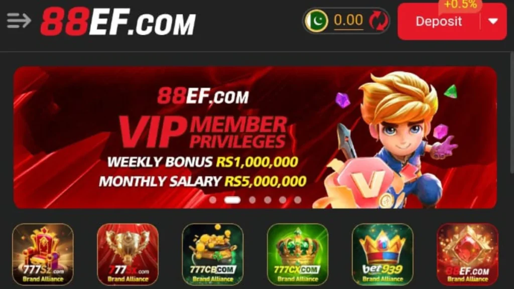 Banner of VIP Member bonus in 88EF Game APK